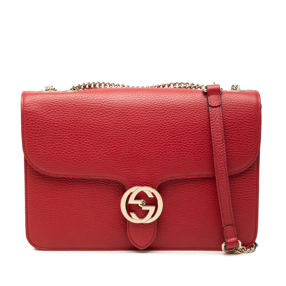 Pre-Loved Gucci Medium Dollar Calfskin Interlocking G Crossbody